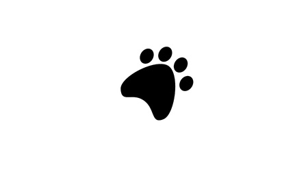Paw print. Animal Footprint vector illustration design.のイラスト素材