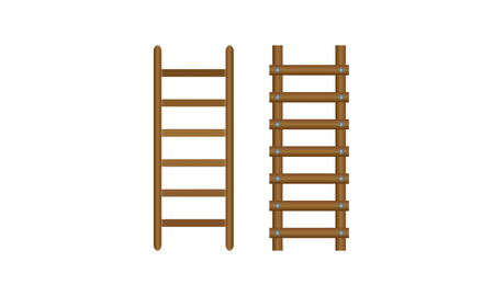 Wooden ladder iconのイラスト素材