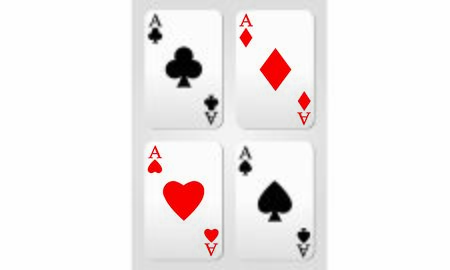 Playing poker cards. Aces of poker.