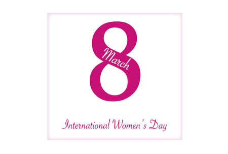 Decorated card to congratulate women on March 8