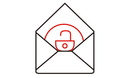 secure payment envelope, act of paying safelyのイラスト素材