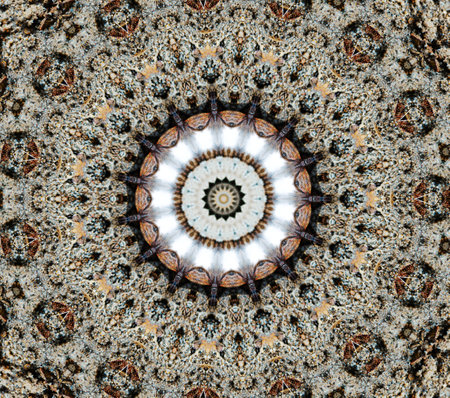 Kaleidoscope of color with beautiful ornamental - Thorough background summary - seamlessの写真素材