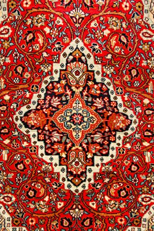 colorful indian carpet with delicate asian design