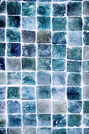 Moroccan tiles in blue, marine colours. Abstract texture background.の写真素材