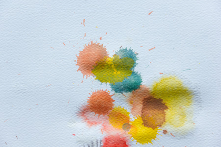 Abstract watercolor painting background on white paper.の写真素材