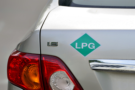Cars fitted LPG gasの写真素材