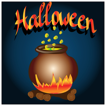 Drawing on a theme of a holiday Halloweenのイラスト素材