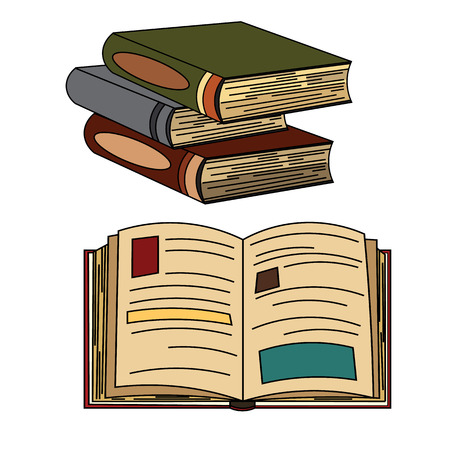 Book collection vector image.のイラスト素材