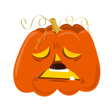 Angry and scary vector pumpkin for Halloweenのイラスト素材