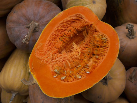  Photo of pumpkins on the counter market
