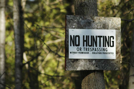 keep out, sign, restrictions, restrict, forbid, forbidden, irony, humor, tree, trees, forest, trespass, trespassingの写真素材