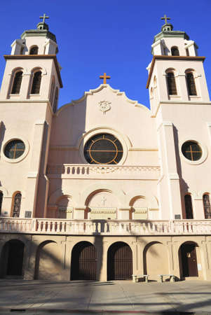 A photo of St. Mary's Basilica in Phoenix, Arizona.の写真素材