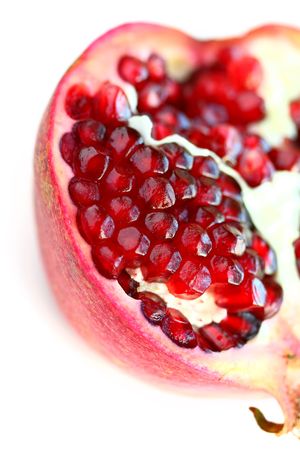 ripe, and fresh half of pomegranateの写真素材