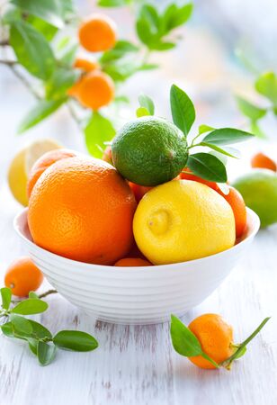 fresh citrus fruitsの写真素材