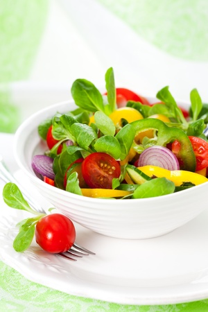 fresh salad with vegetablesの写真素材