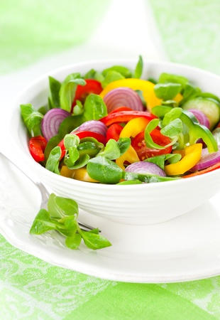 fresh salad with vegetablesの写真素材