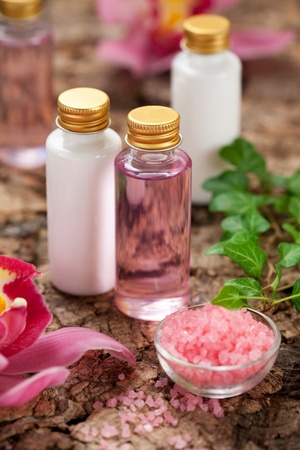 body care products or spa still lifeの写真素材