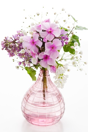 beautiful spring flowers in a vaseの写真素材