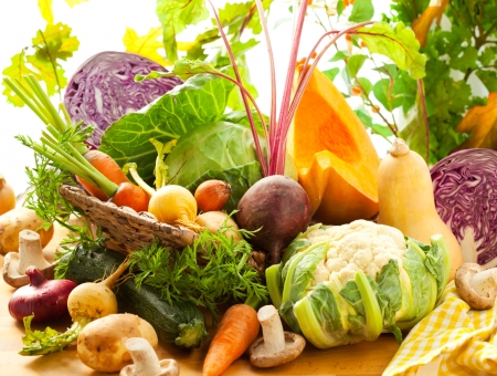 Still life with autumn vegetablesの写真素材