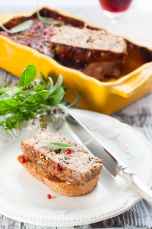 country pate with meat and liverの写真素材
