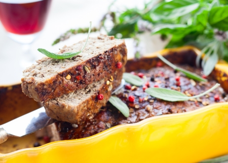 country pate with meat and liverの写真素材