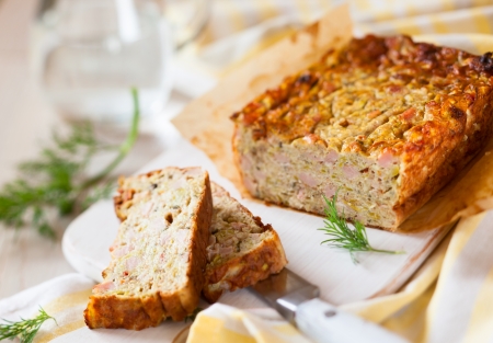 Zucchini and Turkey Ham Terrineの写真素材