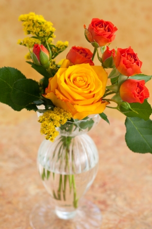 autumn bouquet in vaseの写真素材