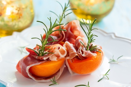 Prosciutto-Wrapped Apricotsの写真素材