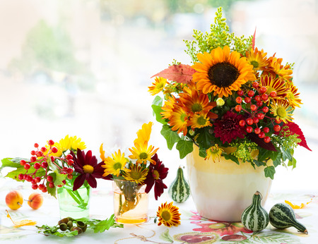 Autumnal flowersの写真素材
