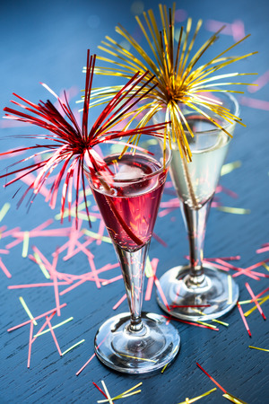 Champagne cocktail for  New Year and Christmas Celebrationの写真素材