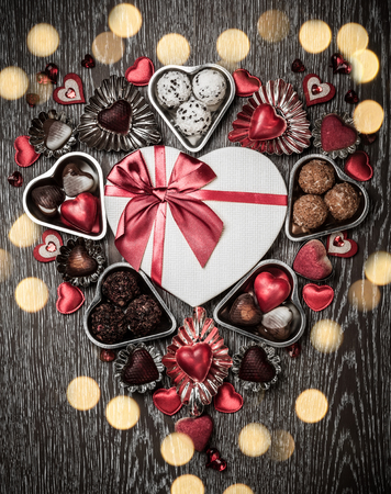 Gourmet chocolates for Valentine's Dayの写真素材