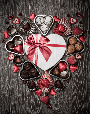 Gourmet chocolates for Valentine's Dayの写真素材