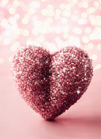 Valentines Day background with heart in vintage styleの写真素材