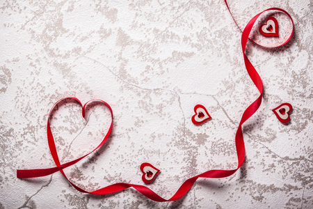 Valentines Day background with heartsの写真素材