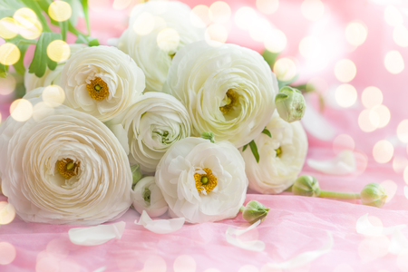 Beautiful bunch of white flowersの写真素材