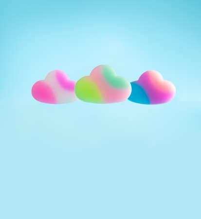 Abstract background. Blue sky and clouds vivid colors. Creative composition.の写真素材