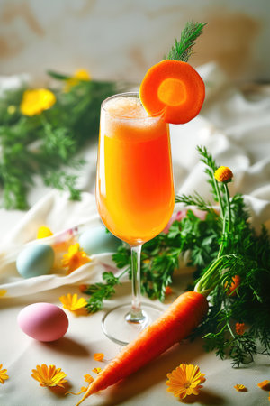 Easter Carrot Mimosas Cocktail.の素材