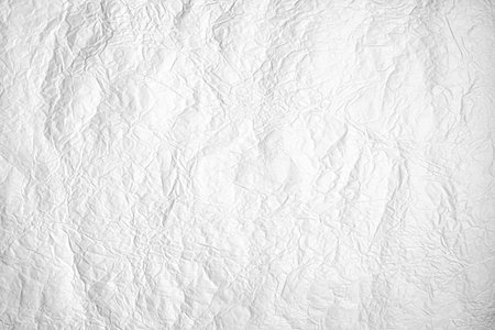 White Crumpled Paper Texture for Background Useの写真素材