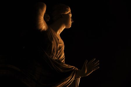 Statue of an angel in the Museum of Ufizi, Florenceの写真素材