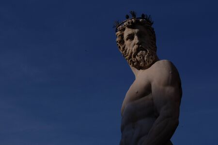 Fountain of Neptune, Piazza della Signoria, Florenceの写真素材