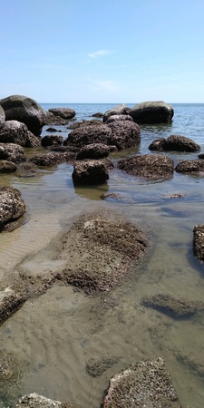 rocks at beach sideの素材