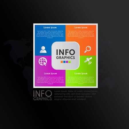 Illustration Vector of Color Infographic good for your business project, people information or Public projectのイラスト素材