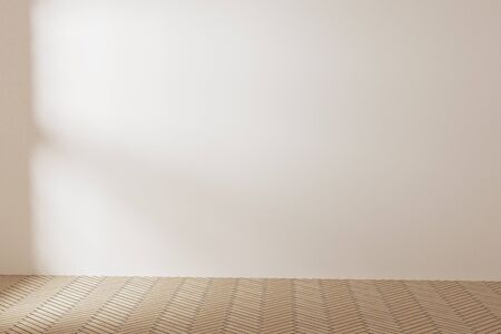 Empty room with sun light,3d rendering,3D illustrationの写真素材