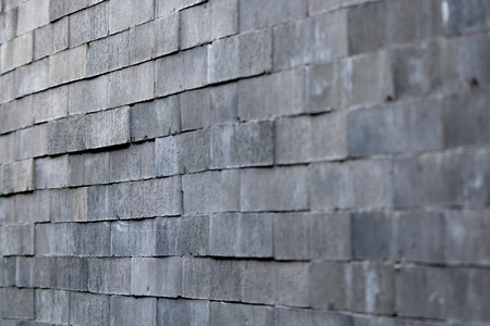 Brick wall with diminishing perspectiveの写真素材