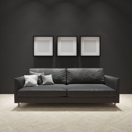 Modern bright interiors apartment 3D rendering illustrationの写真素材