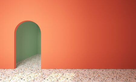 Modern bright interiors apartment 3D rendering illustrationの写真素材