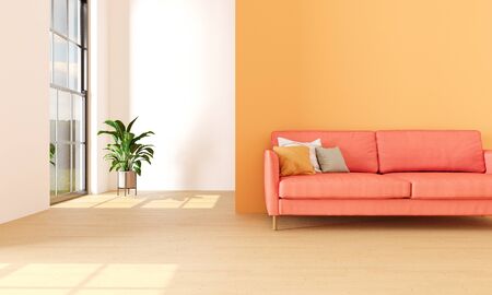 Modern bright interiors apartment 3D rendering illustrationの写真素材