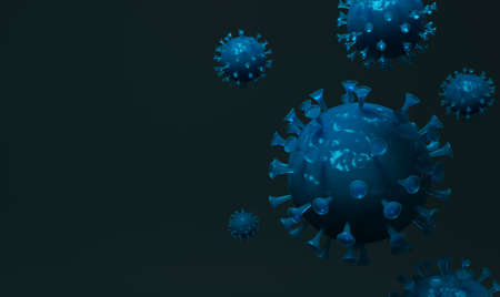 virus concept 3d Rendering,Microscope virus close up.の写真素材
