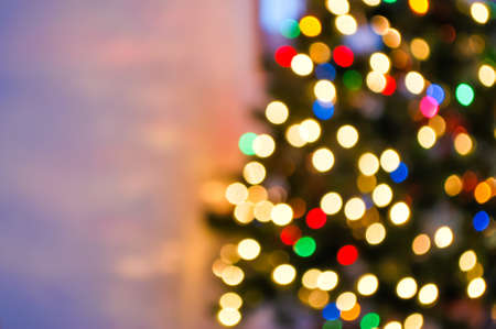 abstract christmas background with defocused lightsの写真素材