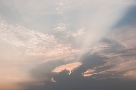 sunset behind the bid cloud before raining.の写真素材